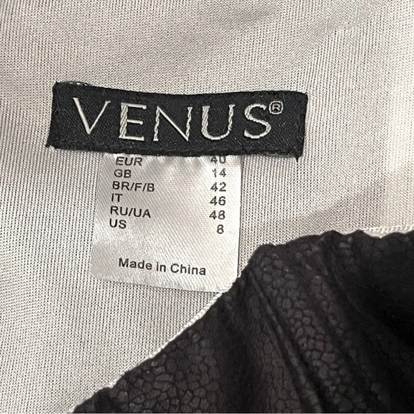 🖤🤍 VENUS Sexy Strapless Black & White Cocktail Dress Curve-Hugging Size 8 🔥 - Picture 11 of 15